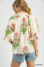 Floral Poplin Blouse