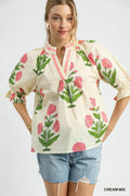 Floral Poplin Blouse