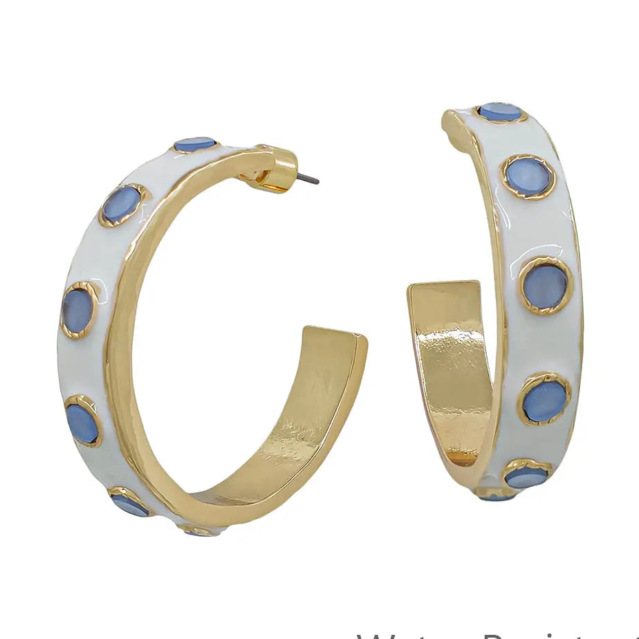 Coated Hoop Earrings