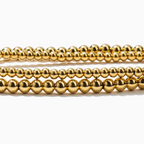 Dainty Double Beaded Bracelet Set - 18K Gold