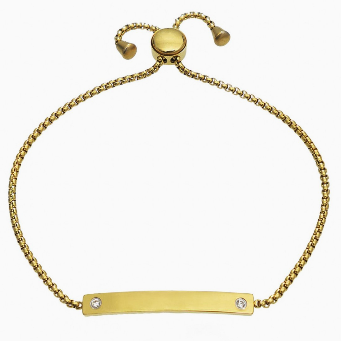 Gold Diamond Bar Bracelet - 18K Gold