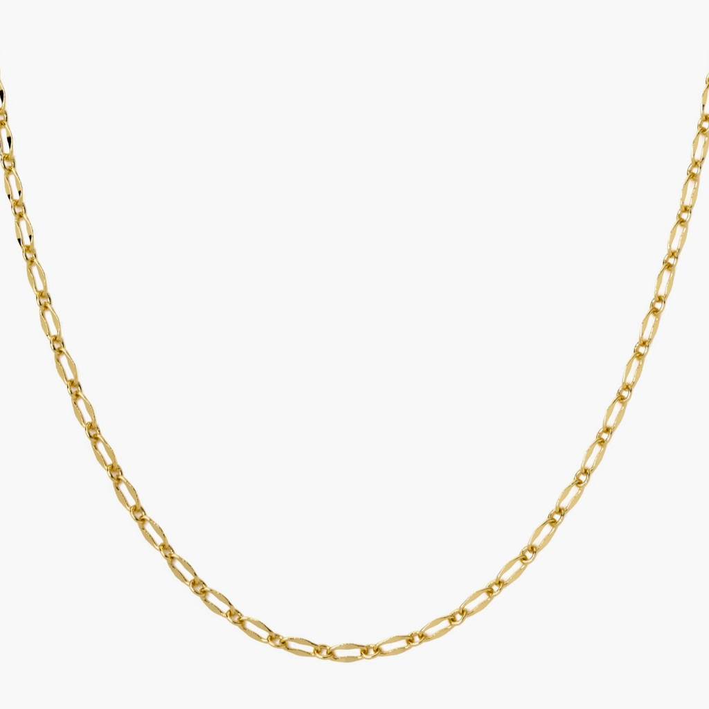 Modern Paperclip Necklace - 18K Gold