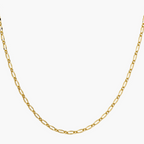 Modern Paperclip Necklace - 18K Gold