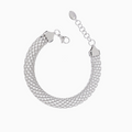 Waterproof Silver Braided Band Bracelet