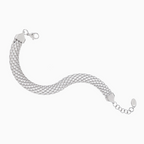 Waterproof Silver Braided Band Bracelet