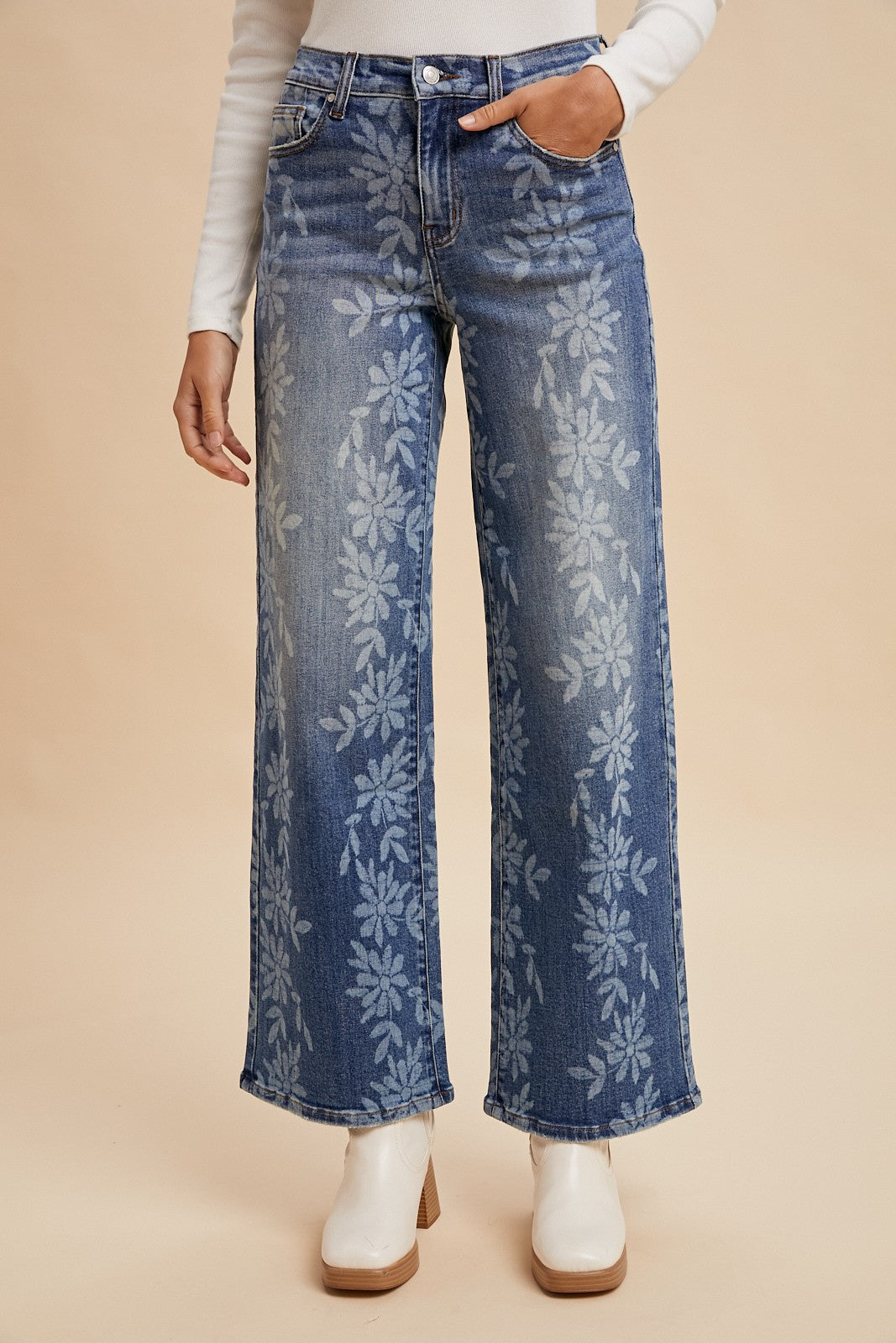 Daisy Print Jeans