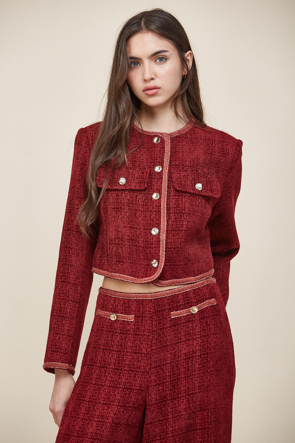 Cropped Tweed Blazer