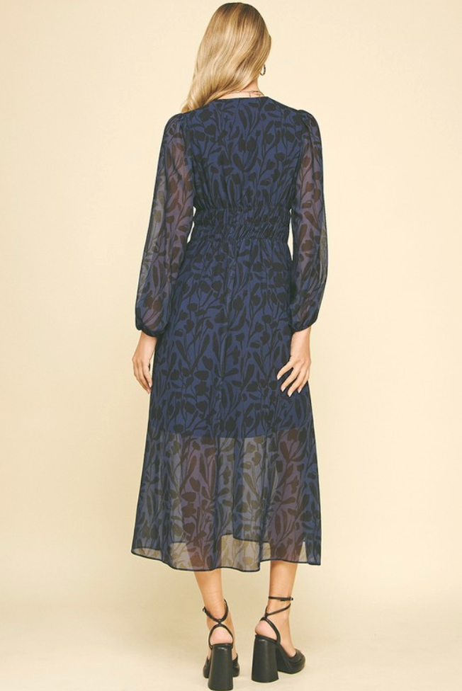 Printed Chiffon Maxi Dress