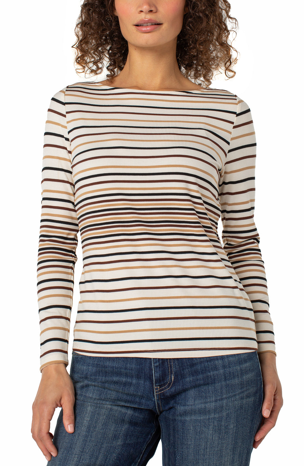Boat Neck Knit Top