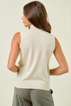 Basic Mock Neck Sweater Top