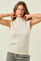 Basic Mock Neck Sweater Top