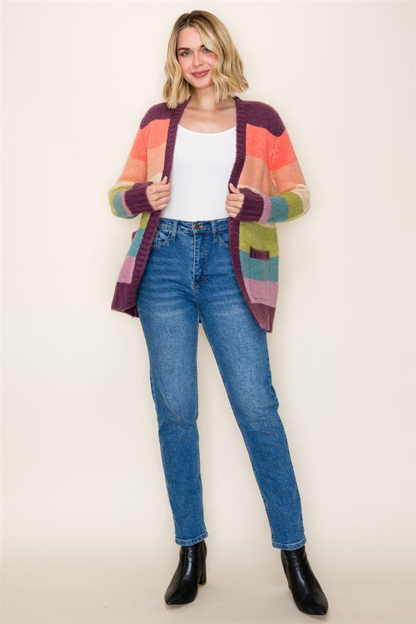 Color Block Cardigan