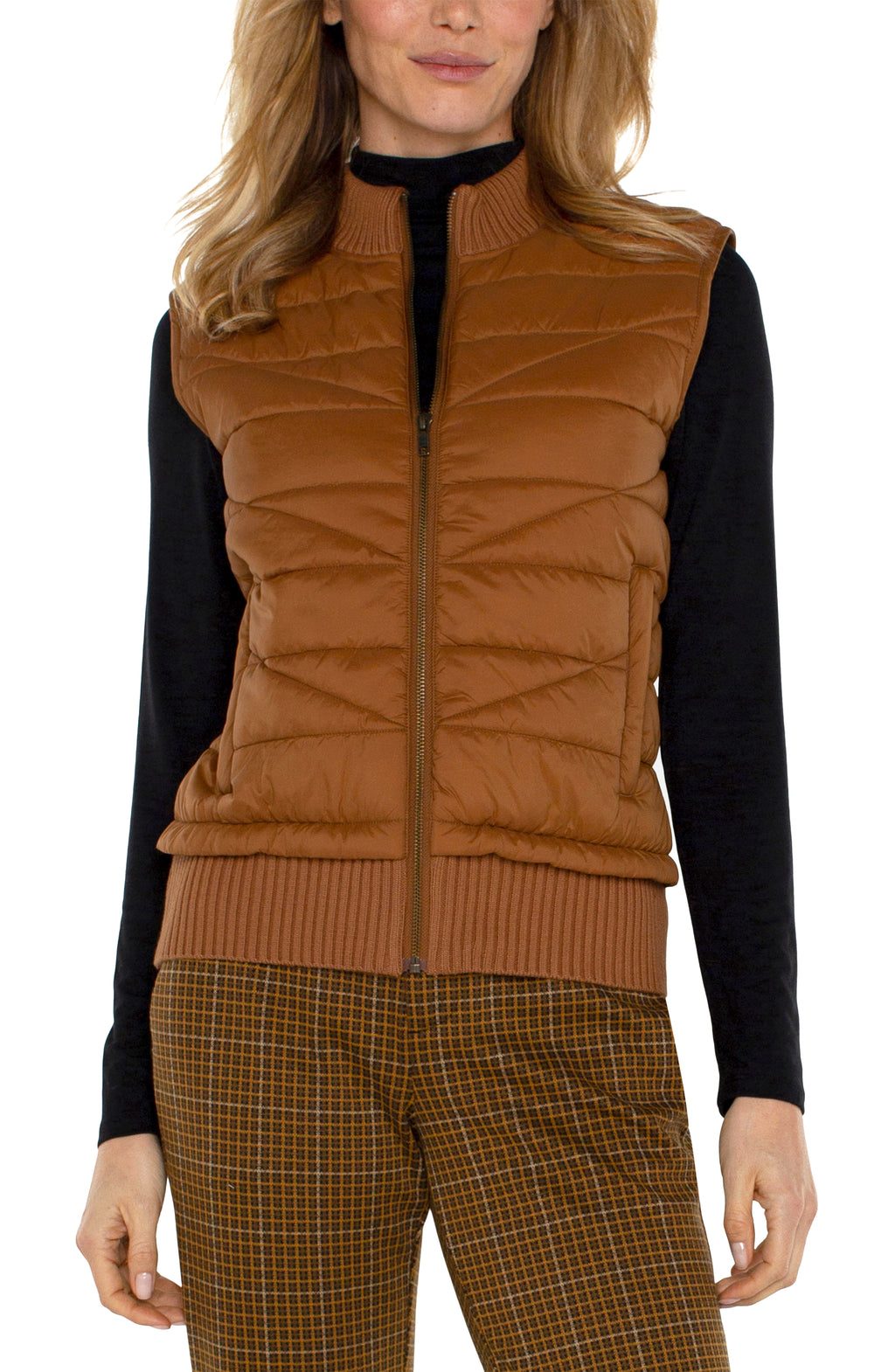 Sleeveless Quilted Sweater Vest