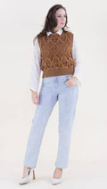 Open Knit Sweater Vest