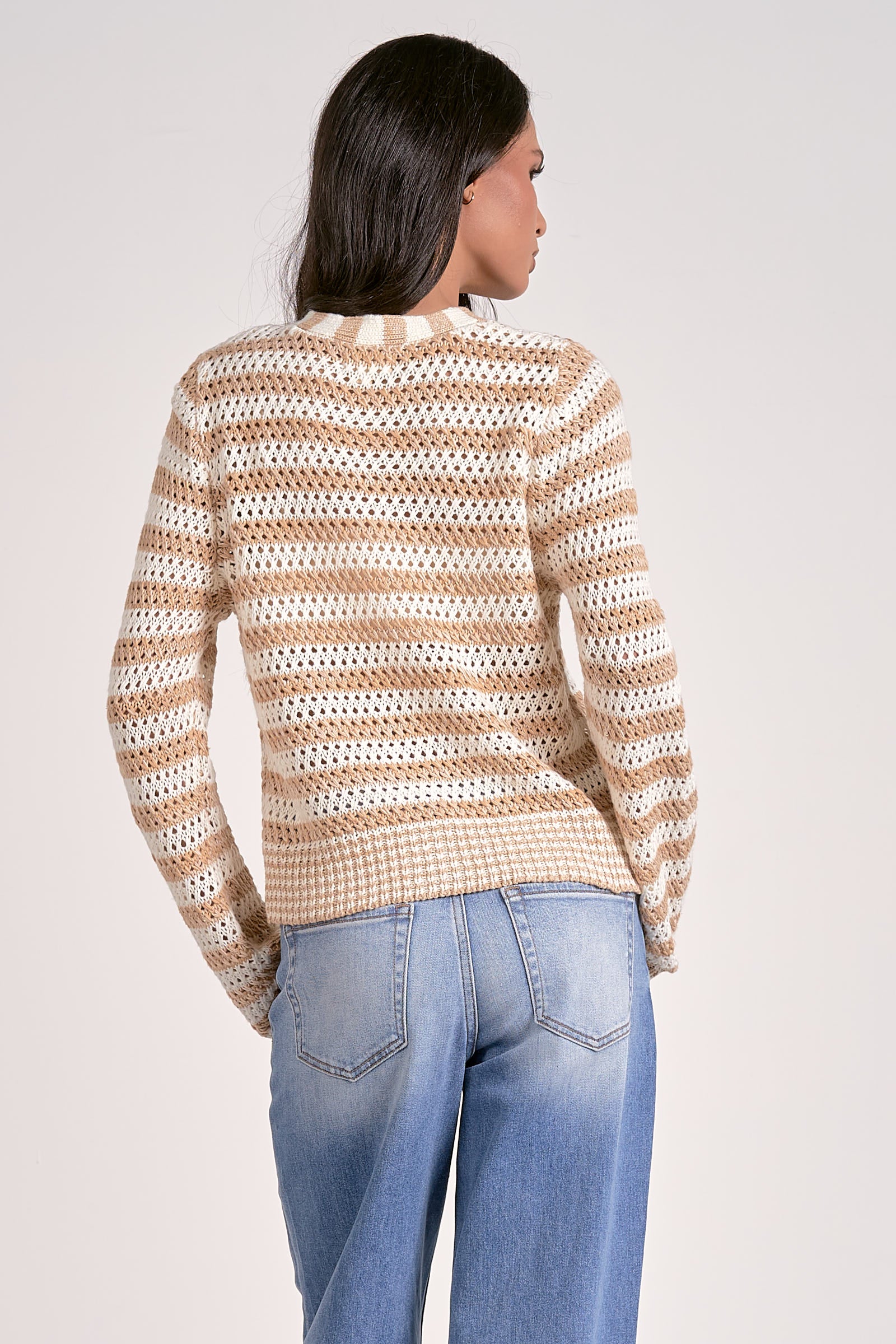 Tan Stripe Cardigan