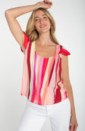 Woven Flutter Sleeve Top