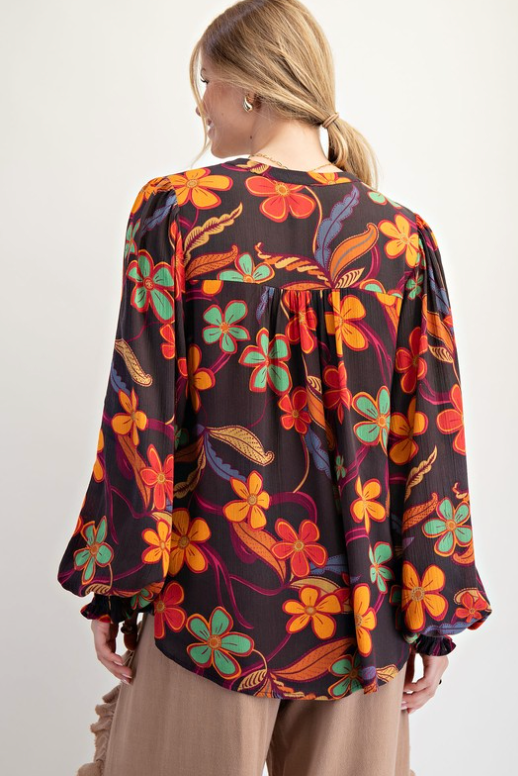 Floral Printed Woven Top
