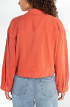 Oversized Cropped Denim Jacket